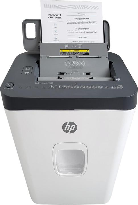 Image du produit HP Pro Shredder Auto 200CC Destructeur coupe croisée P-4, 4 x 20 mm, jusqu'à 200 feuilles, noir (Coupe de particules)