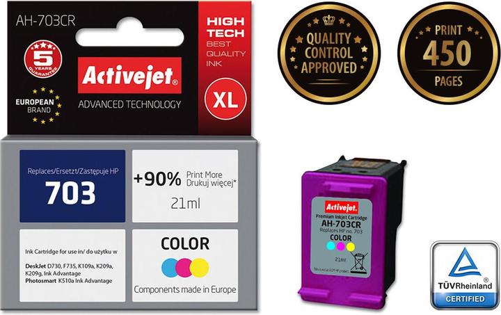 Actual product image Activejet AH-C88 Premium Version - 14 ml - high capacity - color (Cyan, Magenta, Gel (M, C, Y)