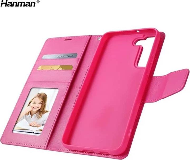 Produktbild Hanman Samsung Galaxy S21 Plus - Mill Flip Case mit 3 Kartenfächern, pink (Samsung Galaxy S21+)
