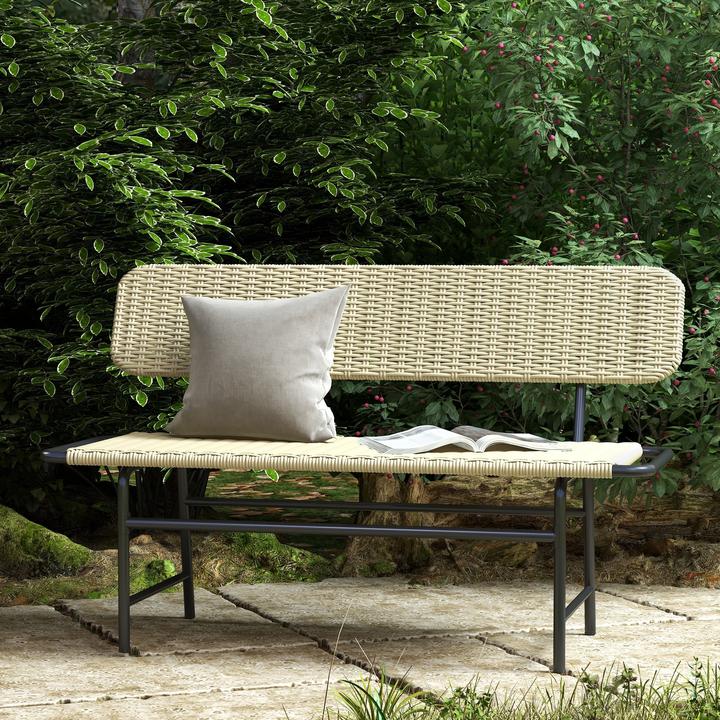 Actual product image Outsunny Garden bench with rattan look