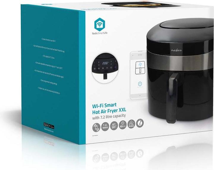Produktbild Nedis SmartLife Heissluftfritteuse Wi-Fi | 7,2 l | Timer: 240 min | Anzahl voreingestellter Programme: 8 |