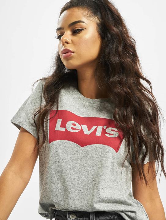 Produktbild Levis THE PERFECT GRAPHIC TEE 0263 BETTER BATWING SMOKESTACK HEATHER - XS - damskie - szary (XS)