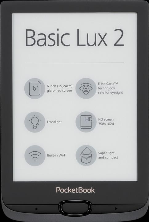 PocketBook Basic Lux 2 (6", 8 GB, Obsidian Black)