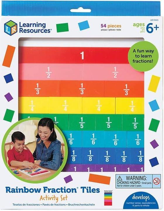 Actual product image Learning Resources Kafelki do matematyki Ułamki LER 0615 (tęcza)