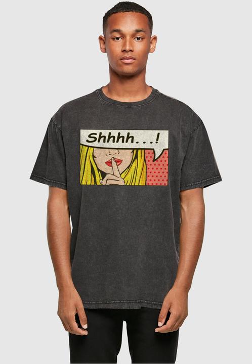 Produktbild Merchcode Silent Sign Comic Acid Washed Oversized Tee - 116363 (S)