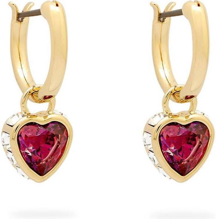 Produktbild Swarovski Stilla Drop Ohrhänger Herz Rot Gold (Swarovski Metall)