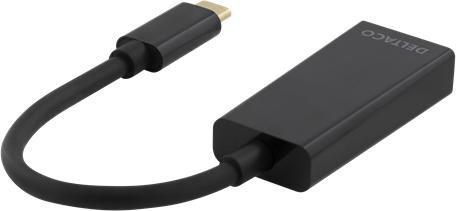 Actual product image Deltaco USBC-DP USB graphics adapter Pixel (USB-C)