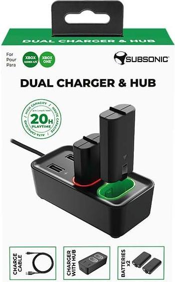 Produktbild Subsonic Dual Charger und Hub (Xbox One S, Xbox Series S, Xbox Series X, Xbox One X)