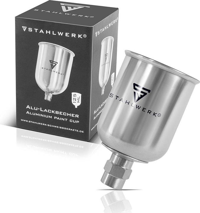Immagine prodotto Stahlwerk Tazza di flusso in alluminio da 125 ml per pistola a spruzzo