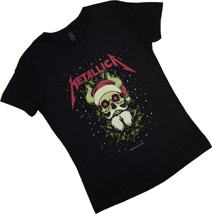 Actual product image Metallica Womens/Ladies Santa Horns T-Shirt (S)