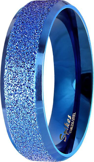 Image du produit Star Piercing Bague bleue polie et tachetée au centre (Acier chirurgical 316L, sans laiton)