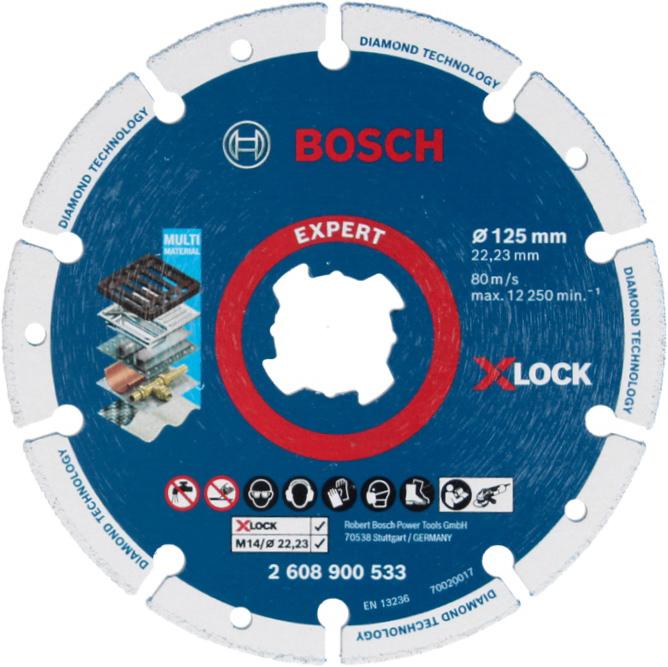 Produktbild Bosch Professional Bosch X-LOCK Diamant Metallscheiben Trennscheibe 125 x 22,23 mm ( 4x 2608900533 ) Expert 4 Stk. für