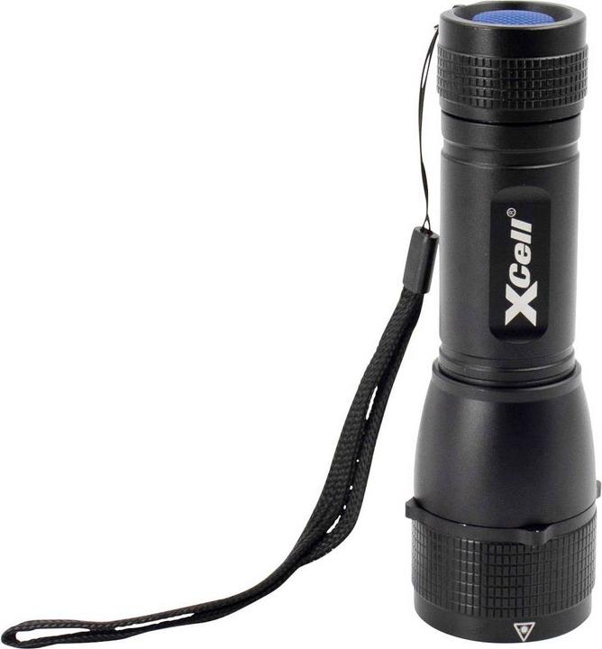 Produktbild XCell 146362 LED Taschenlampe mit Handschlaufe, mit Holster, mit Stroboskopmodus batteriebetrieben (12.60 cm, 500 lm)