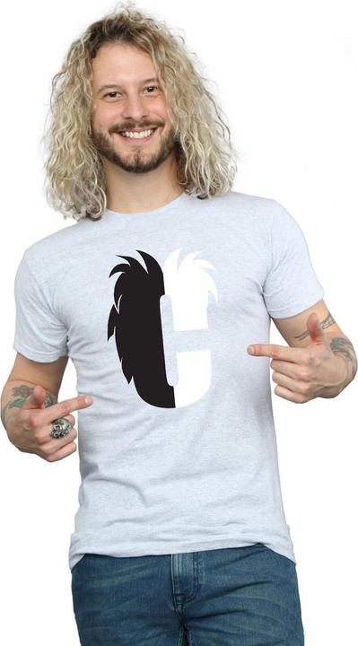 Actual product image Disney Mens Alphabet C Is For Cruella De Vil T-Shirt (S)