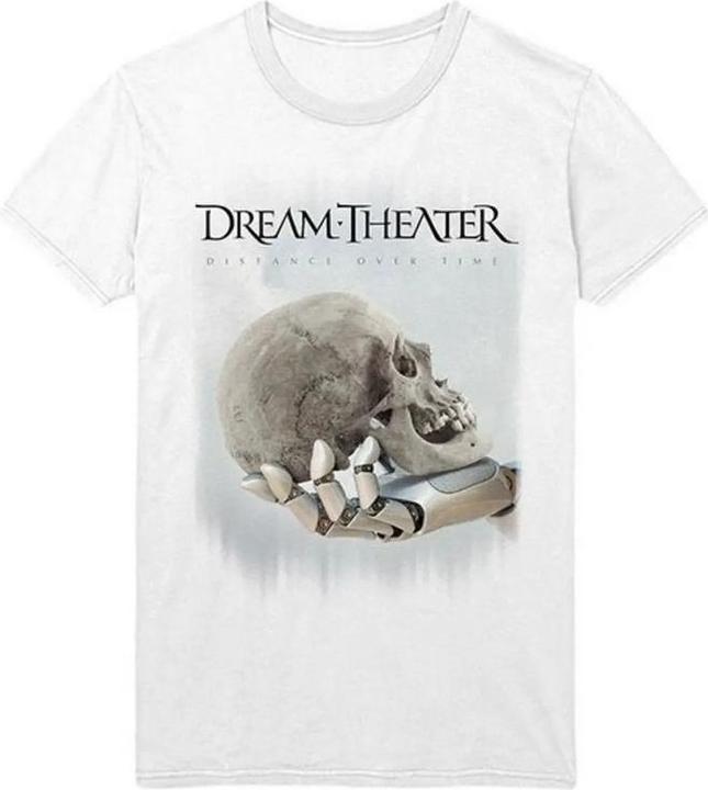 Actual product image Dream Theater Unisex Adult Fade Out Skull Cotton Back Print T-Shirt (S)
