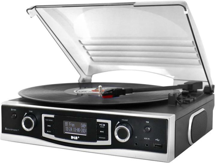 Image du produit Soundmaster Tourne-disque PL590SW Noir (Semi-automatique)