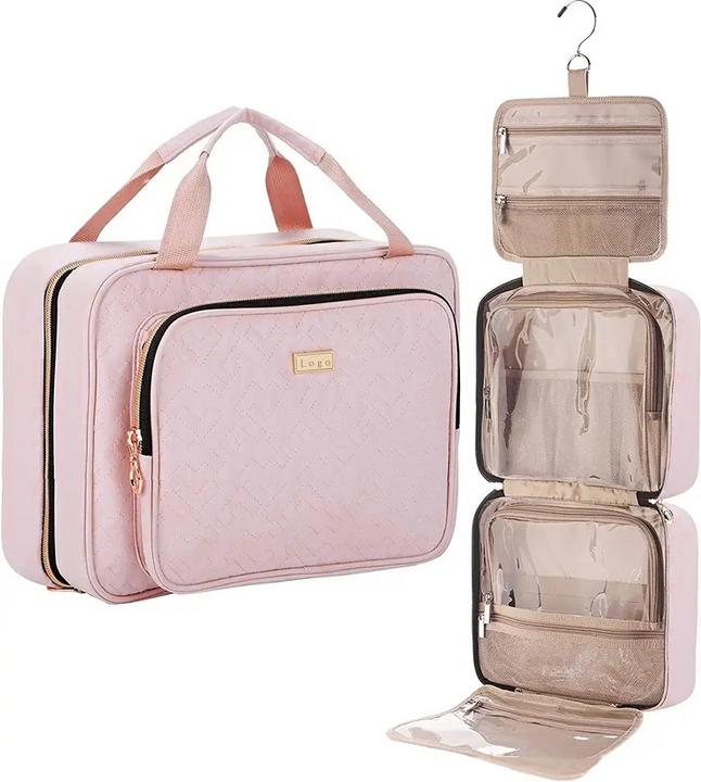 Noya Reise Kulturbeutel Kosmetik Make Up Tasche Necessaire Organizer Bag - Rosa 30x22cm