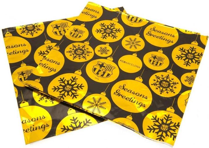 Actual product image FC Barcelona Wrapping paper Christmas design paper (Wrapping paper, 1 x)