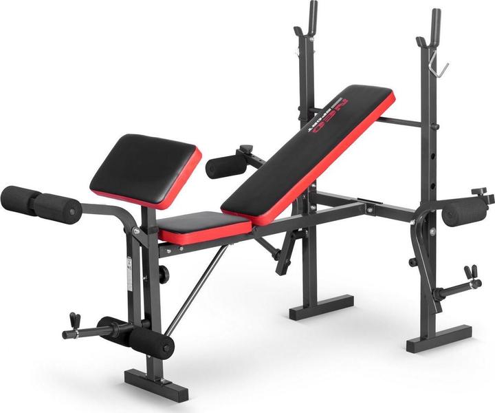 Actual product image Neo Sport Ławeczka do ćwiczeń pod sztangę + modlitewnik NS-200 czarno-czerwona
