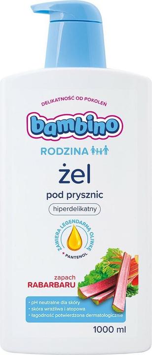Actual product image Bambino Family Hyperdelicate Shower Gel - Rhubarb Fragrance 1000ml (1000 ml)