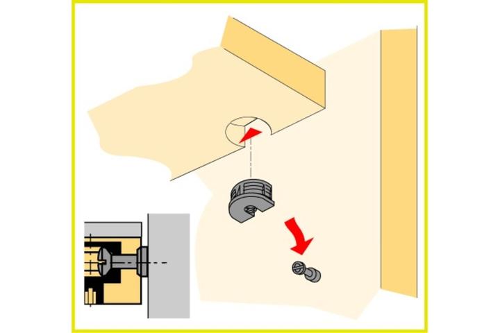Actual product image Hettich Eccentric connecting fitting VB 35 (Connection fitting, 1 pcs.)