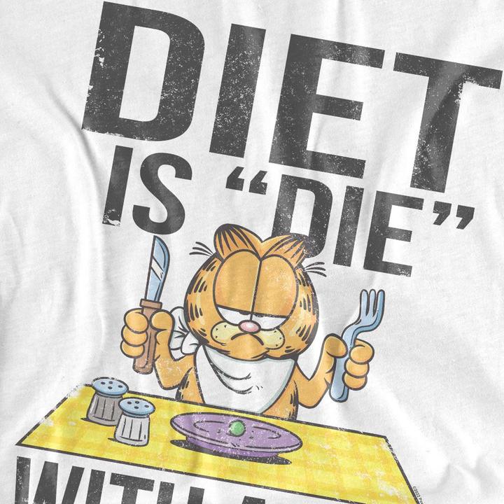 Image du produit Garfield - T-shirt DIET IS DIE WITH A T - Homme (XXL)