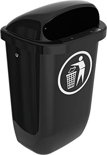 Immagine prodotto ReinigungsBerater Cestino per rifiuti secondo DIN PK 50 L Grigio con pittogramma dei rifiuti (50 l)