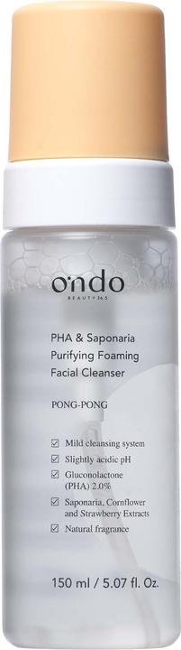 Ondo Pha & Saponaria Purifying Foaming Facial Cleanser 150ml (Schaum, 150 ml)