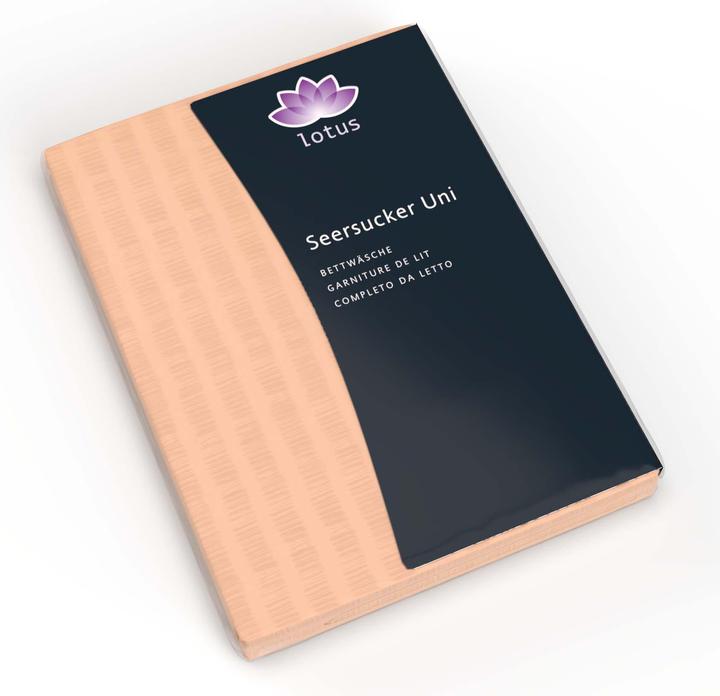 Image du produit Lotus Bettwaren Parure de lit en satin seersucker uni (Set de linge de lit, 160 x 240 cm)