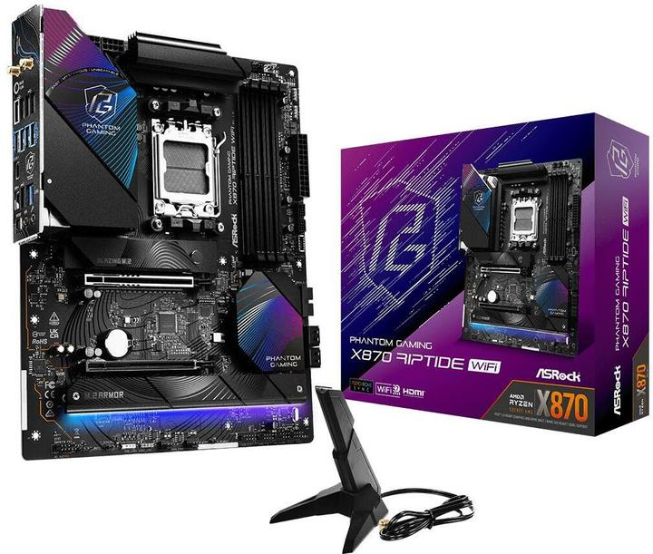 Actual product image AsRock Phantom Gaming X870 Riptide WiFi (AM5, AMD X870, ATX)