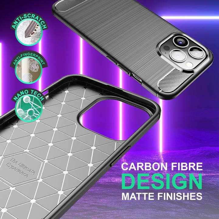Actual product image Nalia Carbon look silicone cover (Apple iPhone 14 Pro Max)