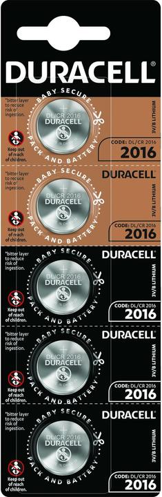 Actual product image Duracell 5 x bateria litowa mini CR2016 DL2016 ECR2016 HSDC (5 pcs., CR2016)