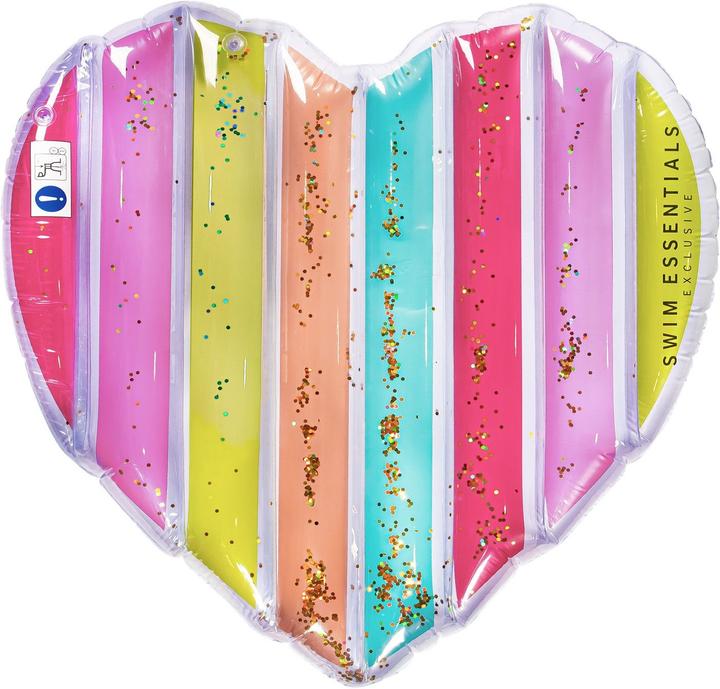 Swim Essentials Air Mattress Heart Rainbow 150x100cm