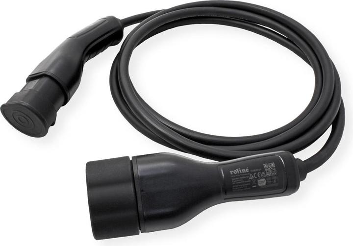 Produktbild Roline E-Auto Ladekabel Typ2, 3-phasig (Typ 2, 11 kW, 16 A, 5 m)