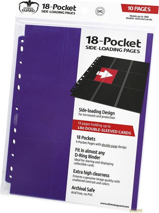 Image du produit Ultimate Guard UGD010410 - 18-Pocket Side-Loading Pages (10), violet