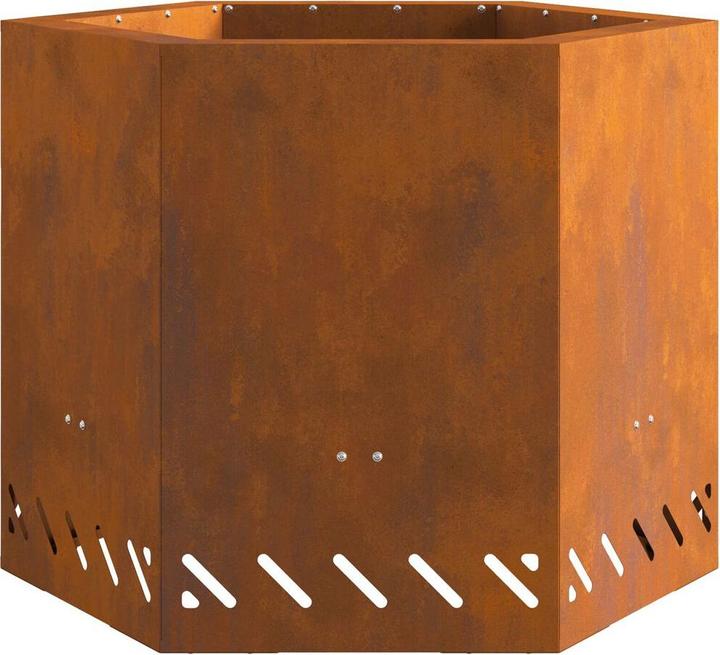 Produktbild VidaXL Raucharmer Feuerstelle Sechseckig 58x58x51 cm Wetterfestes Stahl (58 cm)
