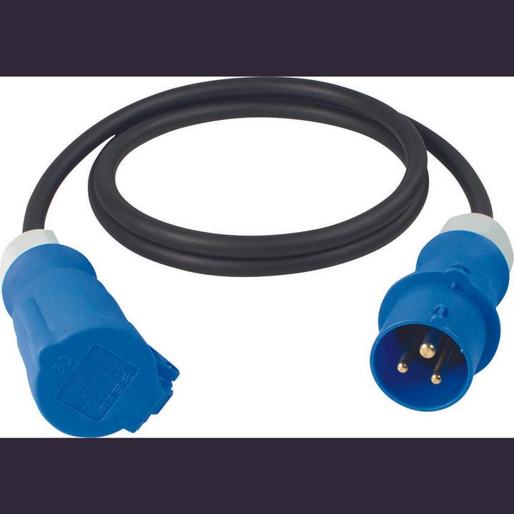 Actual product image As - Schwabe 61370 Power extension cable black/blue 5m (5 m, CEE)