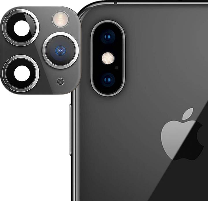 Produktbild Avizar Apple iPhone 11 Pro schwarzer Fake Kamera Aufkleber für die Rückkamera aus Glas (1 Stück)