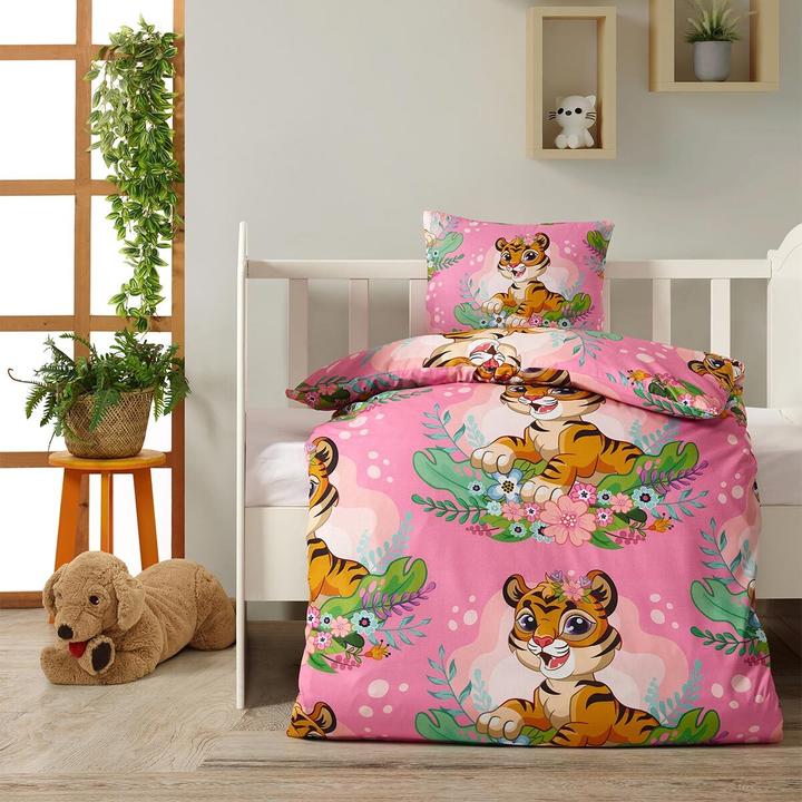 Image du produit Traumschlaf Cute Tiger (Set de linge de lit, 135x200 cm + 80x80 cm)