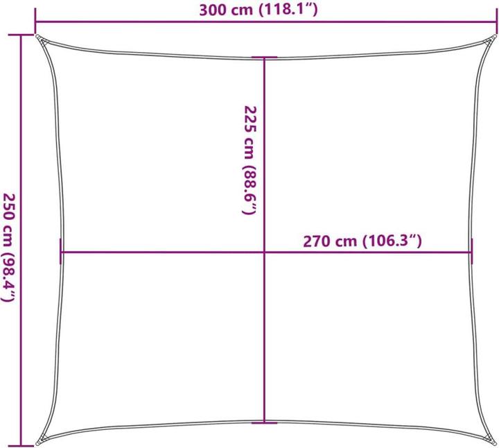 Produktbild VidaXL Sonnensegel (250 x 300 cm)