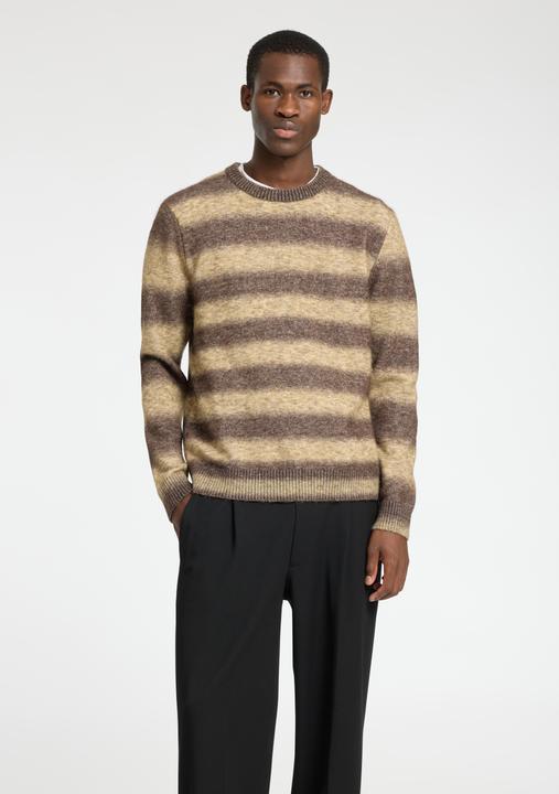 Image du produit Selected Homme Pull-over ombré rayé à col rond (XXL)