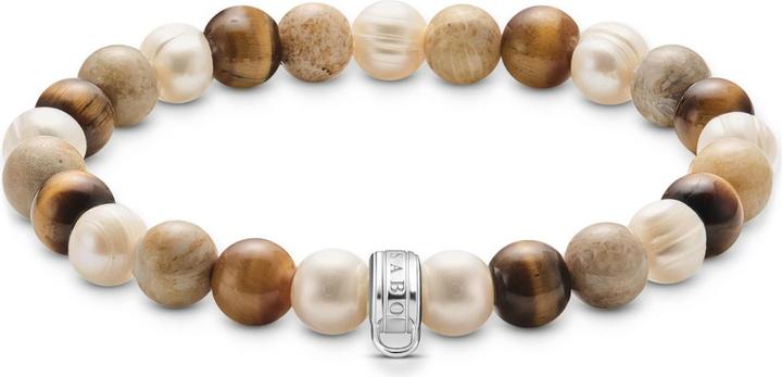 Produktbild Thomas Sabo Bead Armband mit naturfarbenen Steinen Silber (15 cm, Silber 925)