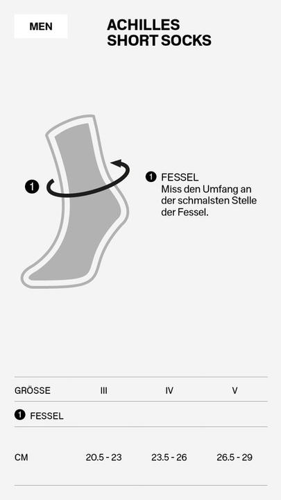 Actual product image Cep Men's Achilles Support Short Socks (42 - 45)