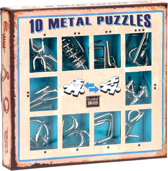 Eureka! Metal Puzzle set 10 Metal Puzzles Set Blue (only available in display 52473355) (10 Teile)