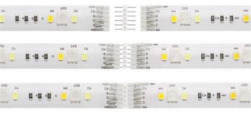 Immagine prodotto Deltaco SMART HOME Striscia LED di prolunga, 1 m, RGB, 2700K-6500K, 6 contatti, adatta per SH-LS3M, bianco (Multicolore, 300 cm, Interno, Esterno)