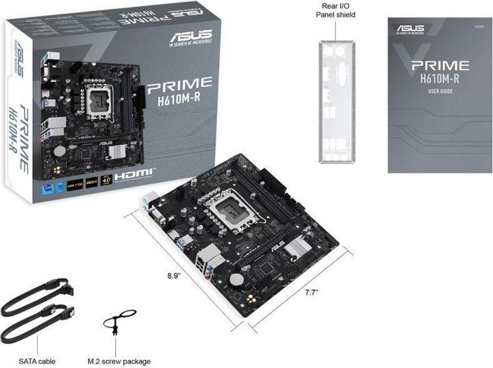 Produktbild ASUS PRIME H610M-R SI (1700) (D) (LGA 1700, Intel H610, mATX)