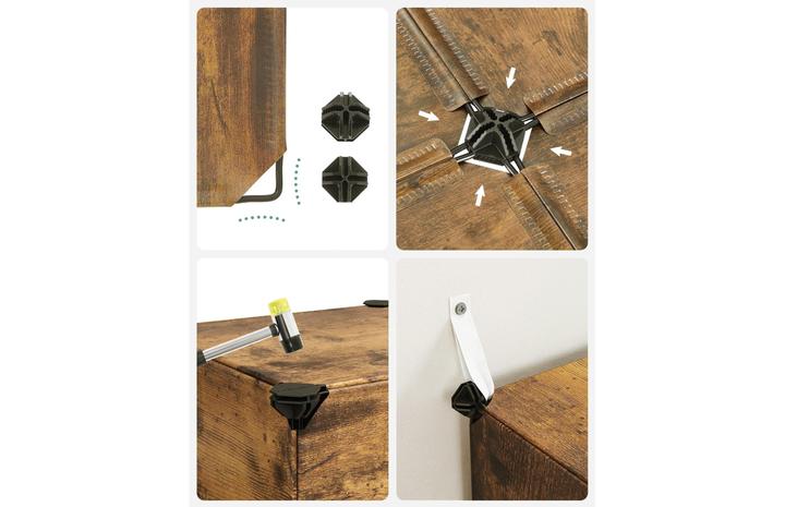 Image du produit Songmics Regal zum zusammenstecken Vintagebraun, Eigenschaften