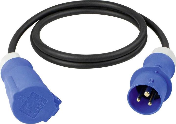 Actual product image As - Schwabe 61370 Power extension cable black/blue 5m (5 m, CEE)