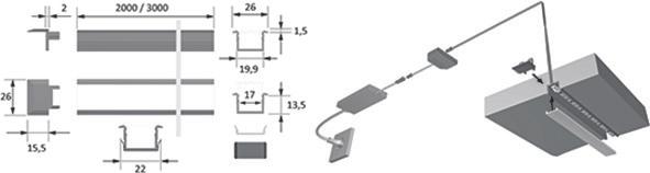 Produktbild Halemeier LED Einbauprofile ChannelLine B mit Lichtblende