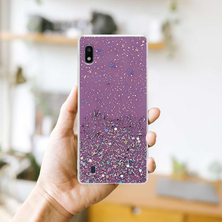 Actual product image Cadorabo TPU cover sparkling glitter (HTC One M10, Samsung Galaxy A10)